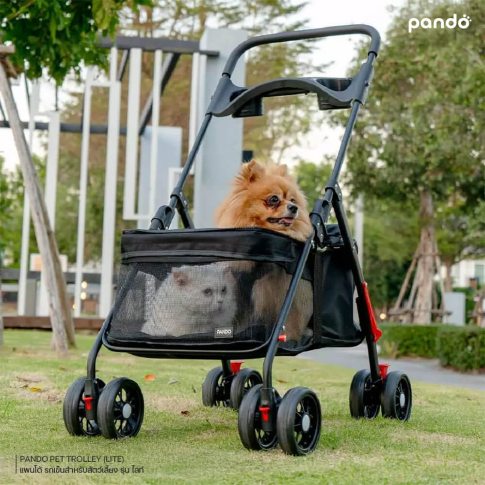 รถเข็นสำหรับสัตว์เลี้ยง PANDO รุ่น LITE สีดำ_3